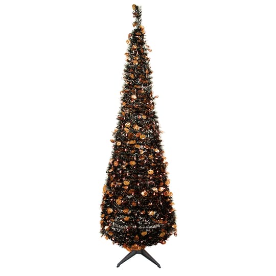 6ft. Fall Harvest Pop Up Artificial Thanksgiving Tree with Pumpkins